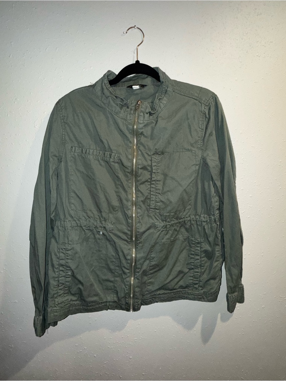 Women's Olive Green Military-Style Field Jacket